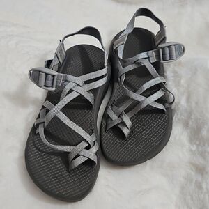 Chaco Women’s Size 9 Metallic Silver Sport Sandals | Adjustable Hiking Sandals